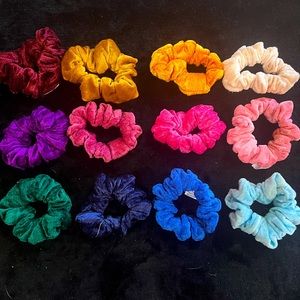 12 Handmade scrunchies